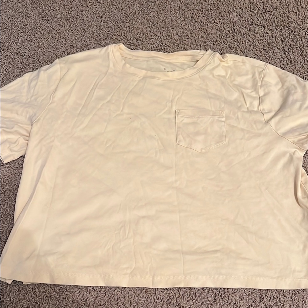 Cream Pocket T-Shirt